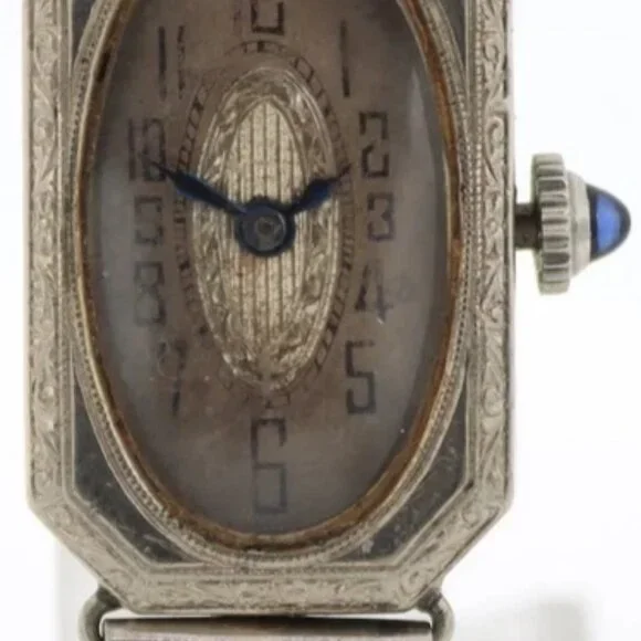 Vintage Gcering Art Deco Sapphire Ladies Mechanical 